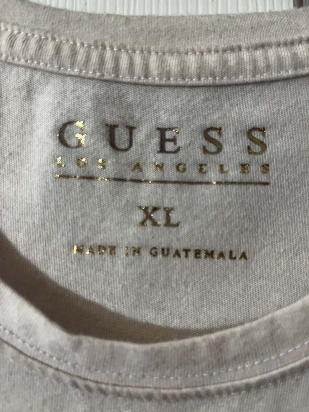 GUESS Rhinestone Script Logo T-Shirt with Side Ruching - Picture 5 of 6